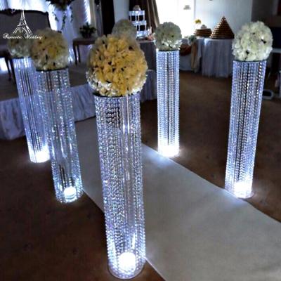 China Weddings 10pcs/lot New Design Wedding Road Lead Acrylic Flower Stand For Wedding Event Party Home Use for sale