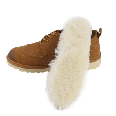 China Keep Warm Comfortable Replacement Insole Sheepskin Fleece Wool Unisex Thick Insoles For Shoes for sale