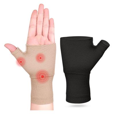 China Amazon China Hand Spandex Arthritis Gloves Workout Weightlifting Gym Exercise Training Anti Compression Fingerless Gray Passionate Magnetic Therapy Pressure For Women Pain à venda