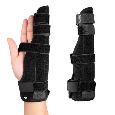 China Aluminum Alloy Adjustable Extension Mallet Finger Brace Relieve Pain Support Trigger Finger Splint for Broken Fingers for sale