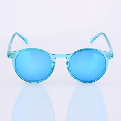 China Shiny Clear Blue Anti UV400 Polarized Sunglasses Shape Round Sun Glasses 2020 for sale