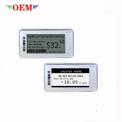 China Shenzhen Manufacturer Color Digital Bulk Plastic Remote Control 2.13 Inch E Ink Smart Electronic Price Tag Shelf Label ESL Or Custom for sale