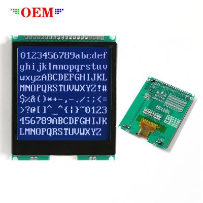 China Custom industrial OEM screen hmi TOG ST7571 SPI 3.3 inch 128x128 dot matrix character 8x16 ASCII STN LCM monochrome graphic lcd display modules 128x128 for sale