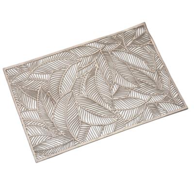 China Viable Gold PVC Place Mat Rose Gold Glitter Place Mat Silver Dining Table Mat for sale