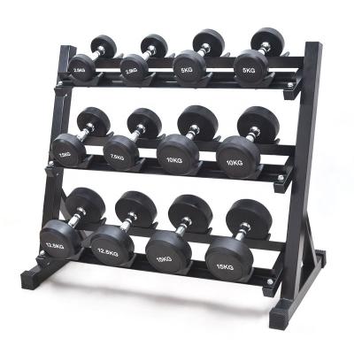 China Dumbbells Rubber Covered Dumbbell Set Adjustable Gym Equipment Dumbbell Rubber Dumbbell Set Portable Dumbbell Weight for sale