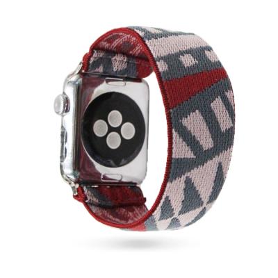 China Wholesale High Quality Fashion Rubber Band Rubber Bands Pattern Custom Printing Strap Nylon Watch Band For Apple Watch for sale