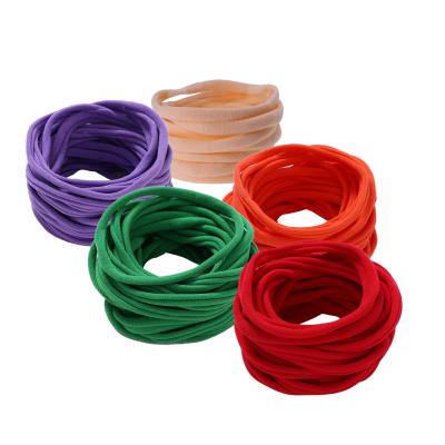 China Wholesale New Arrival Long Lasting Fashion Customized Eco-friendly Stretch Thin Fabric Elastic Hair Tie for sale