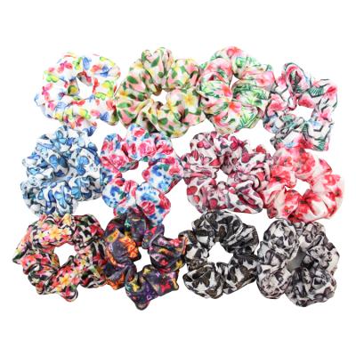 China Travel/home colored elastic travel/hair elastic wholesale new fabric design/floral print home hair scrunchies/fashion next hair scrunchies for women for sale