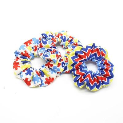 China Travel/home travel/hair/wholesale home scrunchies/autism awareness hair hair day world for sale