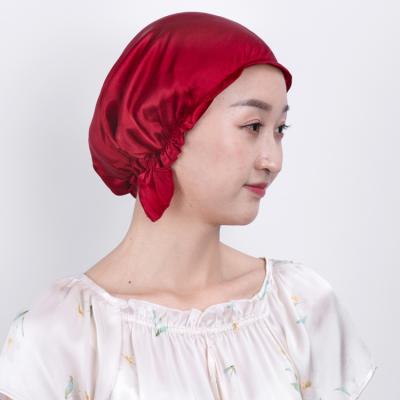 China Mulberry Silk Hood Hat Hair Care Women Night Sleep Eco - Friendly Hat for sale