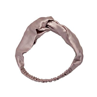 China Stretch Friendly Material Pure Silk Headbands Twisted Elastic Headbands For Girls for sale