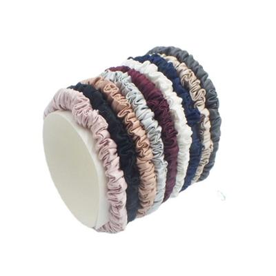 China Fashion 22mm Mulberry Silk Hair Scrunchies Ponytail Holder Silk Cloth Hair Rope for sale