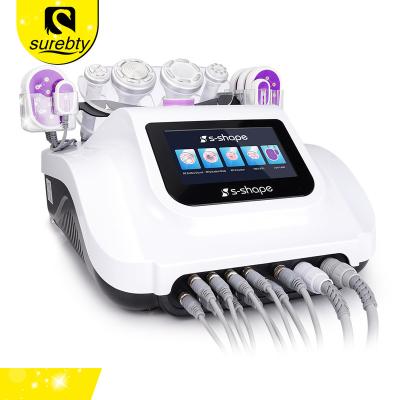 China Acne Treatment S Shape Beauty Salon Machine Ultrasound Cavitation Fat Burning Vacuum RF Slimming Radio Frequency Skin Tightening Equipment for sale