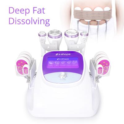 China Surebeauty 6 IN 1 Cavitation 2.5 Cavitation EMS Machine EL Face Lift Beauty Salon Equipment Lipo Laser Slimming Body Slimming Machine for sale