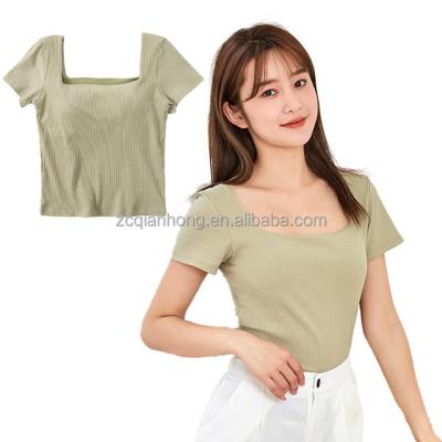 China 2022 Women Anti-pilling Multicolor Comfortable Soft Wearable Short Sleeve T-shirt OEM Customized for sale