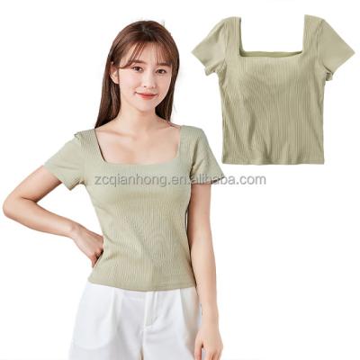 China Anti-pilling New Multicolor Comfortable Soft Wearable T-shirt Customized Women's Top for sale