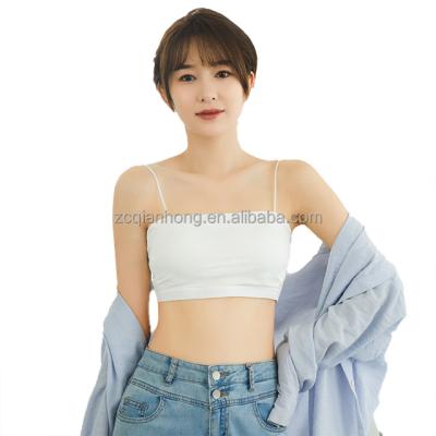 China 2022 summer new sexy lingerie anti-pilling ladies tops sleeveless crop camisole sports bras yoga tube tops women's tank tops for sale