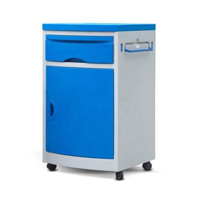 China Hospital Bedside Cabinet ABS Hospital Bedside Easy Cleaning Hot Selling Medical Plastic Cabinet with Drawers and Casters for sale