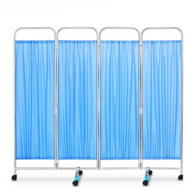 China Traditional Stainless Steel Medical Privacy Screens Hospital Folding Screen for sale