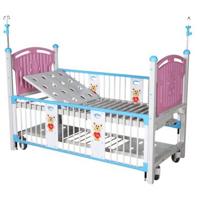 China Commercial Furniture Hospital Furniture Child Bed, Steel Adjustable Single Crank Manual Baby Bed For Children Hospital Bed for sale