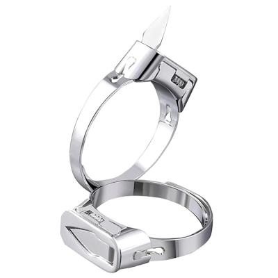 China Joyería de plata de acero inoxidable Ring Anodized Surface For Men/mujeres de la autodefensa en venta