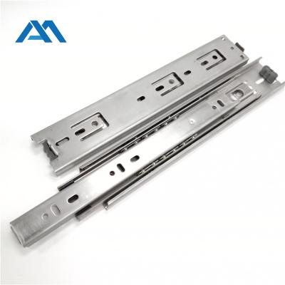 China Modern Furniture Accessories Silent Telescopic Rail 304 Stainless Steel Sliding Channel Drawer Damping Slide for sale