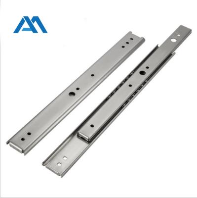 China Modern Hot Sale Blue Zinc 35mm Two Ball Cold Rolled Steel Telescopic Sliding Channel Drawer Slide à venda