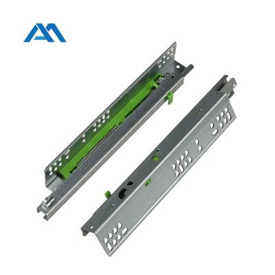 China Modern Hot Sale Full Extension Drawer Slides Push To Open Under Mount Drawer Slide Buffer Cabinet Slide en venta