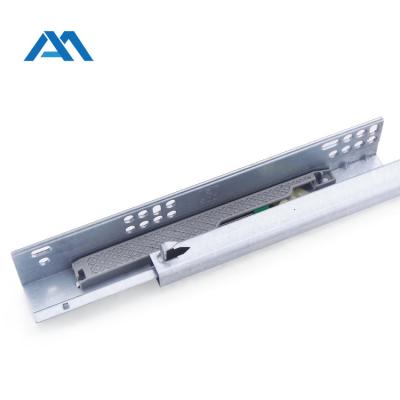 China Modern Furniture Hardware Manufacturer Supply 2 Section Buffer Quiet Rail With Damp Drawer Slides Under Mount Drawer Slide zu verkaufen