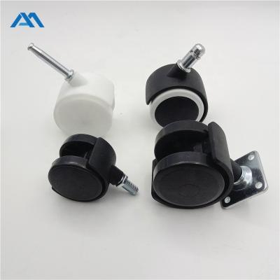 China 25/40/50 Mm Caster Chair Table Furniture Replacement High Quality Ruedas Wholesale Price Control Modern Plate Swivel Wheel PVC for sale