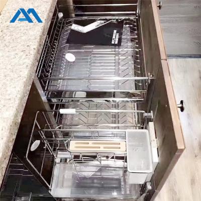 China Multifunctional Modern Stainless Steel or Chrome Pull Out Baskets Wire Storage Drawers Kitchen Wire Basket for sale