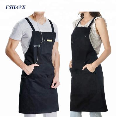 China Durable Cooking Kitchen Apron Chef Baking Bib For Outdoor Camping Grill BBQ Bib Full Length Apron for sale