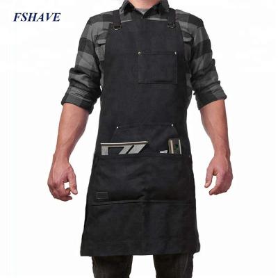 China Waterproof Black Heavy Duty Durable Butcher Apron Plain Industrial Chemical Resistant Lab Cleaning Apron for sale