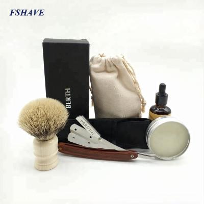 China Twin Blade Limited Inventory Real Man's Gift Double Edge Razor Shaving Set Include Blades and Travel Kit Case for sale