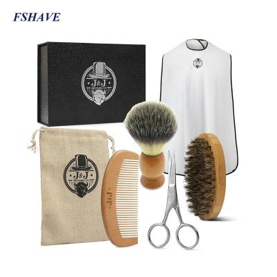 China Beard Gift Set Organic Bamboo Mini Beard Comb and Wooden Care Kit For Men Brush Set for sale