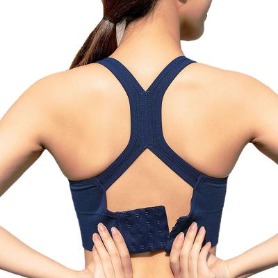 China Sports Bra Bottom Support Sports Bra Shock Proof Cross Running Removable Strong Stability Breathable Comfortable Wide Breathable Fitness Top for sale