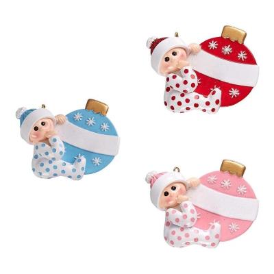 China Garden Decoration Baby's First Resin Christmas Ornament for sale