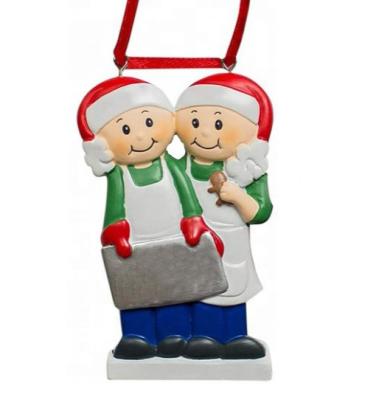 China Garden Decoration Polyresin Christmas Family Ornaments for sale