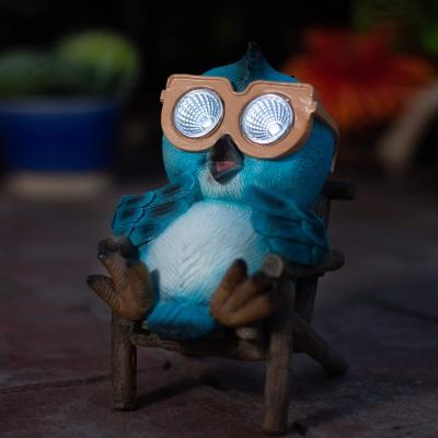 China New Design Owl Solar Garden Decorations Figurine from Europe for sale