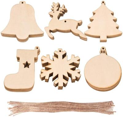 China 2021 Europe Christmas Hanging Ornaments For Wooden DIY for sale