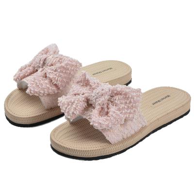 China 2021 New Anti-odor bowknot women's slippers spring and autumn home air freshener cute non-slip sandals for sale