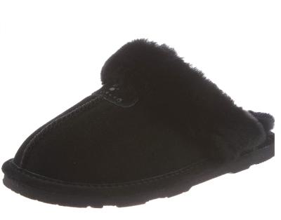 China Durable Soft Faux Sheepskin Suede Upper With Faux Shearling Collar Wrap Women's Loki Ii Slide Slipper for sale