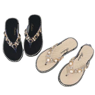 China New Fashion Trend Slippers Women Bandanna Sandals and Flip Flops Rhinestone Fashion Flip Flops Slippers for sale