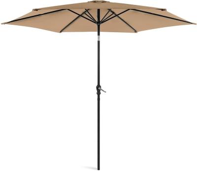 China Market Modern Outdoor Patio Foundations Amazon Steel Umbrella - Tan Color 10ft for sale