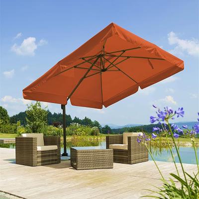 China Practical Even Modern Alu View Square Cantilever Hanging Umbrella Outdoor Patio Roma Umbrella for sale