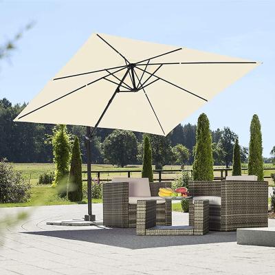 China Modern Polyester Roma Parasols Umbrella Cantilever Luxury Garden Patio Furniture 2.7*2.7M Alu for sale