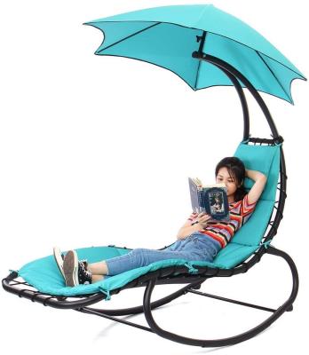 China Outdoor Hanging Hammock Stand Chair Patio Hammock Stand Chair Outdoor Floating Hammock Chaise Swing Chair With Canopy for sale