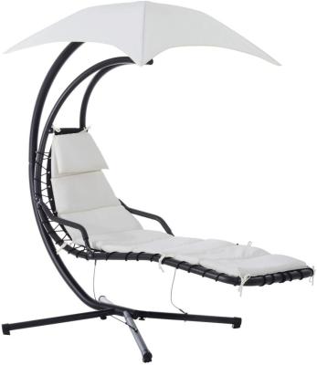 China Outdoor Hammock Stand Chair Hanging Chaise Lounger Chair Swing Hammock Bed with Canopy for Garden Beach and Pool for sale