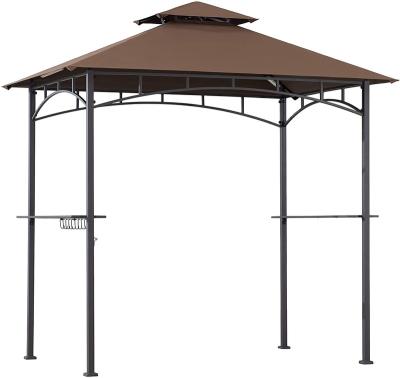 China Polyester AmazonBasics Outdoor Patio Grill Gazebo with LED Lights for BBQ - Brown for sale