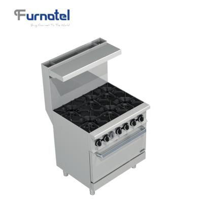 China Hotel Furnotel Series Max Gas Charbroiler 6 Burner Gas Cooker With Oven for sale